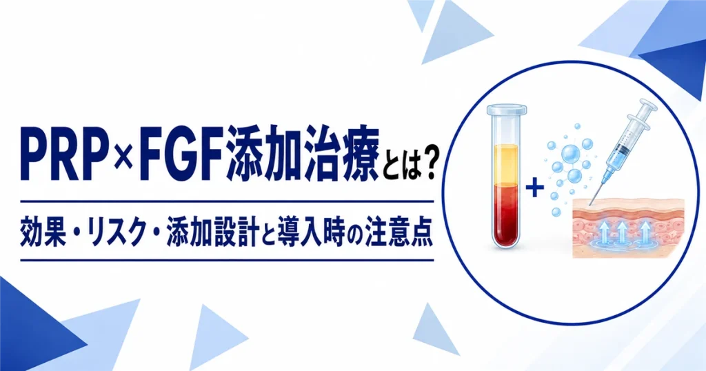 PRP×FGF添加治療の効果・リスク・添加設計と導入時の注意点を解説する記事サムネイル