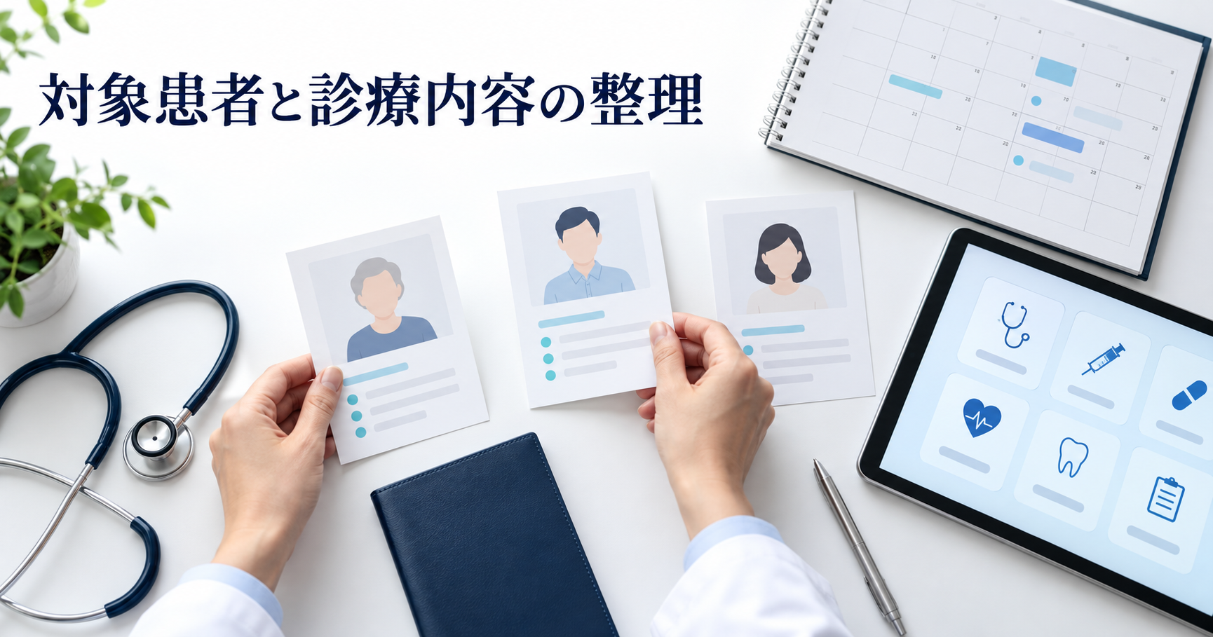 医療インバウンド集患に向けて対象患者と診療内容を整理するイメージ