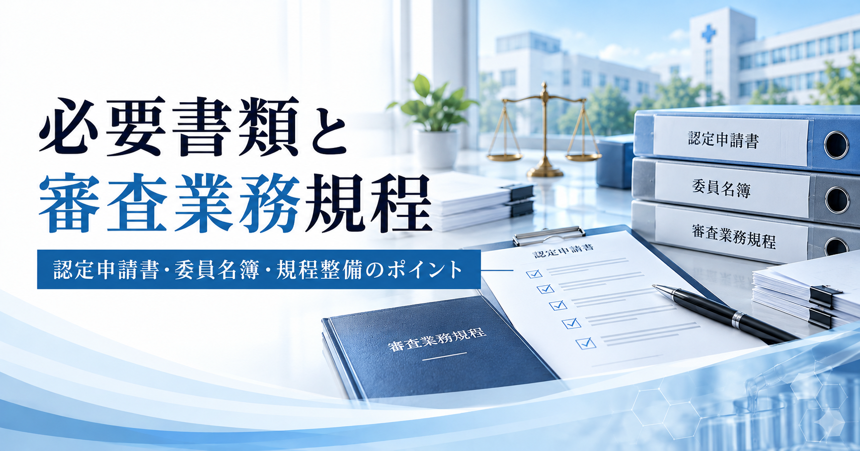 認定申請に必要な書類と審査業務規程の整備