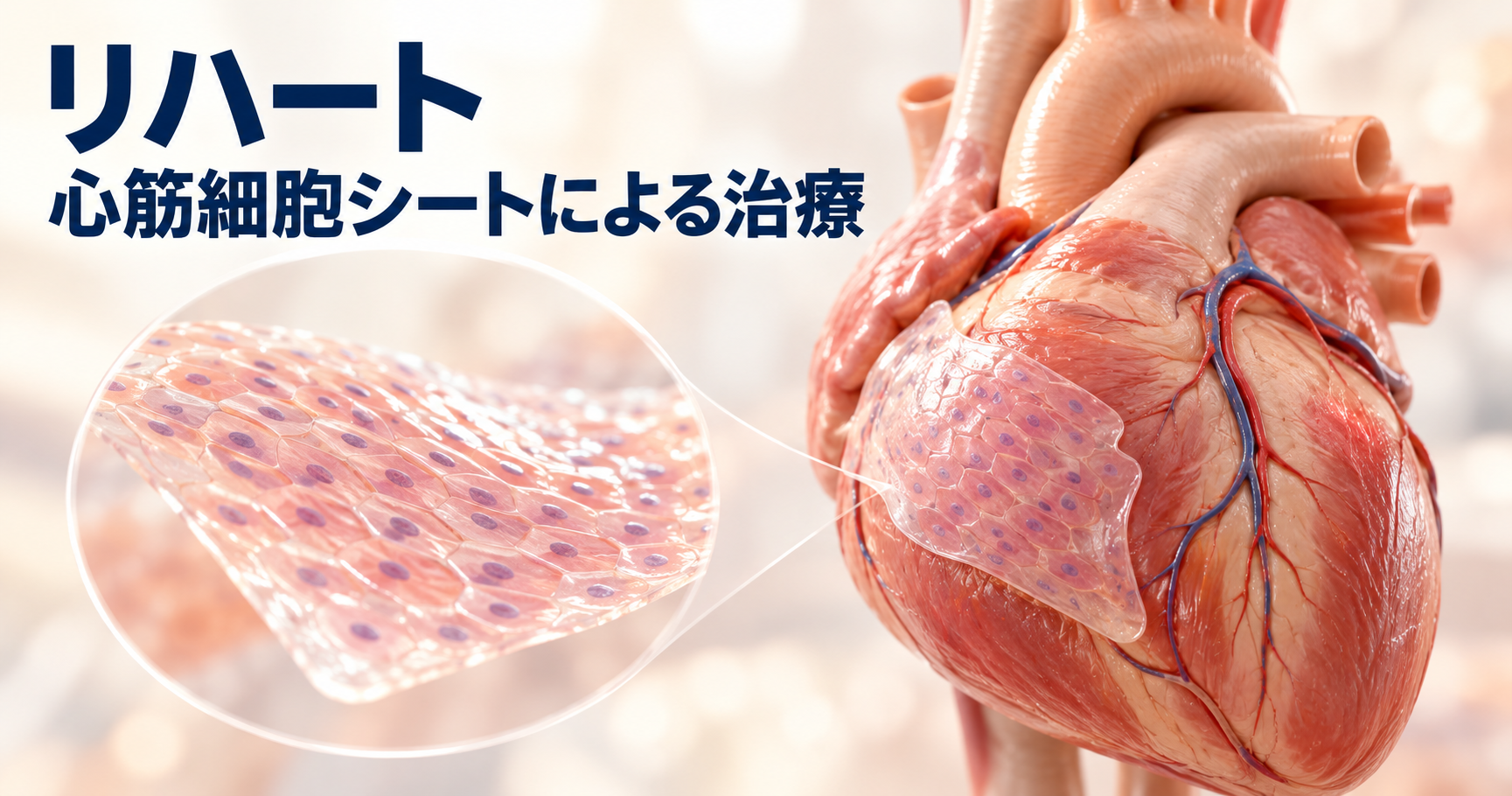 リハートのiPS細胞由来心筋細胞シートと重症心不全治療