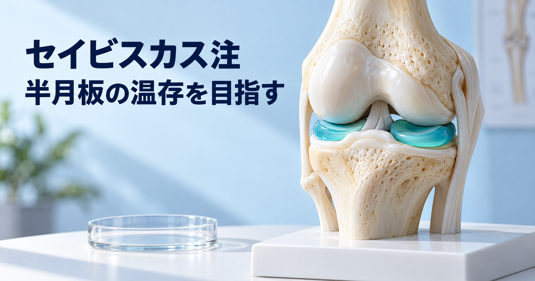 セイビスカス注による半月板損傷の再生医療と保険適用の確認
