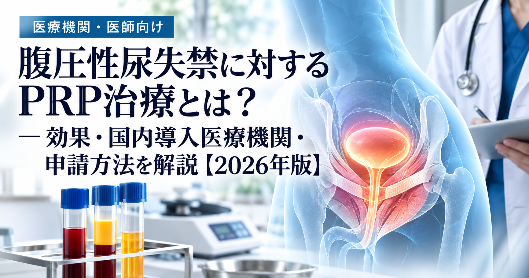 腹圧性尿失禁に対するPRP治療の国内導入事例と申請方法 医療機関向け